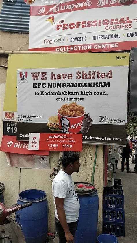 Menu at KFC, Chennai, No 166