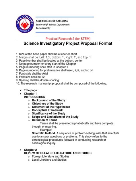 Image result for Science Proposal Example