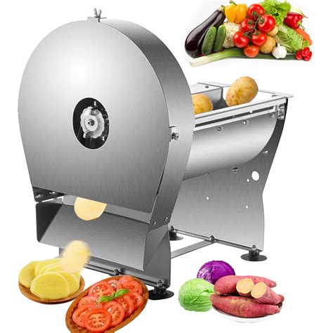 VEVOR Electric Food Slicer, 10In Manual Vegetable Fruit Slicer, 0-0.4 ...