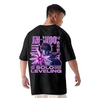 Buy MEGAKART Anime Oversized T-Shirt for Men – Sung Jin-Woo Solo ...