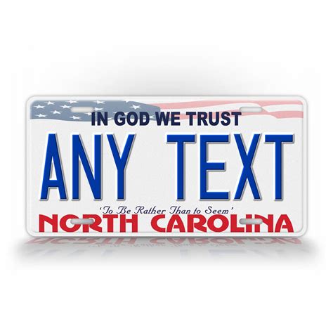 Personalized North Carolina In God We Trust License Plate ...