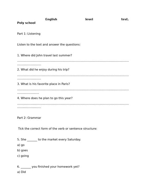 Image result for English Level Test