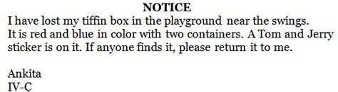 Worksheet Solutions: Notice Writing - 1 - Worksheets with Solutions for ...
