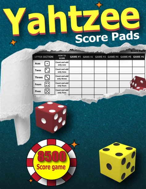 Buy Yahtzee Score Sheets: 8500 Yahtzee Score Throws Large Print 8,5 x ...