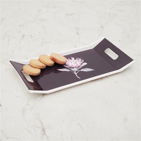 Buy Meadows-Protea Purple Printed Melamine Tray - 38x20.5cm from Home ...