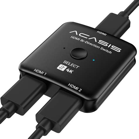 ACASIS HDMI Switch Splitter 4K@60hz, Bidirectional HDMI 2.0 Switcher 2 ...