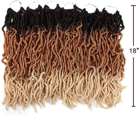 Buy FASHION IDOL Nu Faux Locs Crochet Hair 18 Inch Natural Wavy Soft ...
