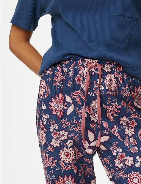 Buy Cotton Rich Floral Pyjama Set at Marks & Spencer