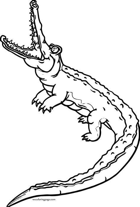 Crocodile Alligator Coloring Page | Wecoloringpage.com
