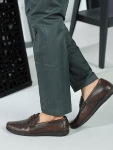 CARLTON LONDON Brown Slip-On Solid Men's Loafers Shoes Driving Shoes ...