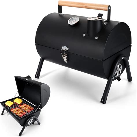 Amazon.com: Portable Charcoal Grill, Tabletop Outdoor Barbecue Smoker ...