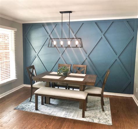3D Wood Accent Wall | Dining Room Decor
