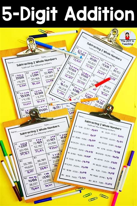 Image result for Five-Digit Addition Worksheet