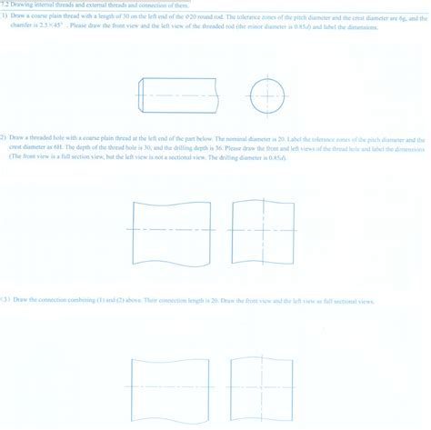 Image result for Internal Thread Drawing