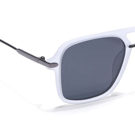 Eyejack Grey Wayfarer Polarized Sunglasses for Men & Women (7503PCL127 ...
