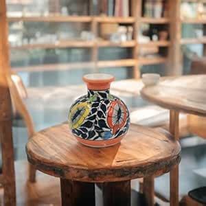 Buy The Pottery Muse Decorative Small Mughal Art Ceramic Flower Vase ...