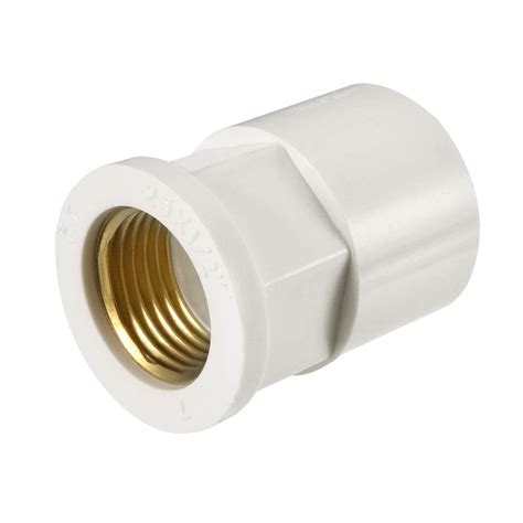 uxcell 25mm Slip x 1/2 PT Female Brass Thread PVC Pipe Fitting Adapter ...