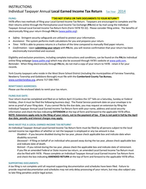 INSTRUCTIONS-Individ.. - York Adams Tax Bureau