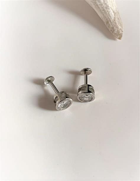 Round CZ South Screw 5MM Silver Studs – Tarakaya Silver