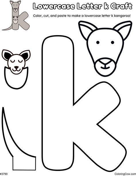 Lowercase Letter k Kangaroo Craft