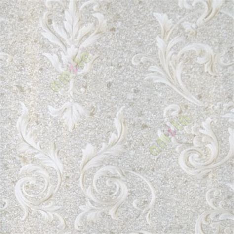 Beige gold silver color traditional swirls damask design cork finished ...