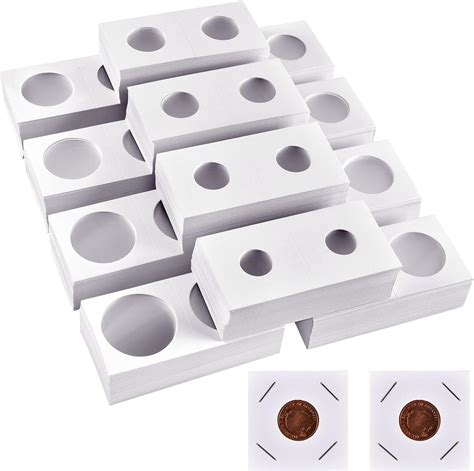600pcs Coin Holders Cardboard Coins Flips 2x2, 12 Size Coin Collection ...