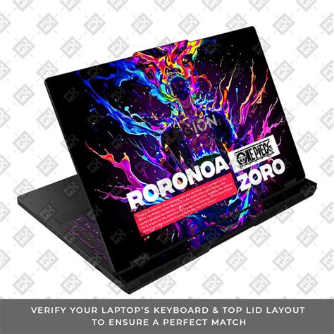Zoro with Neon Flames Lenovo Legion Pro 5 16AFR10 Laptop Skin