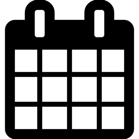 Calendar with spring binder and date blocks - Free icons