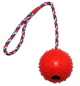 Buy emily pets Glossy Rubber Rope Ball Toy – Durable, Non-Toxic Chew ...