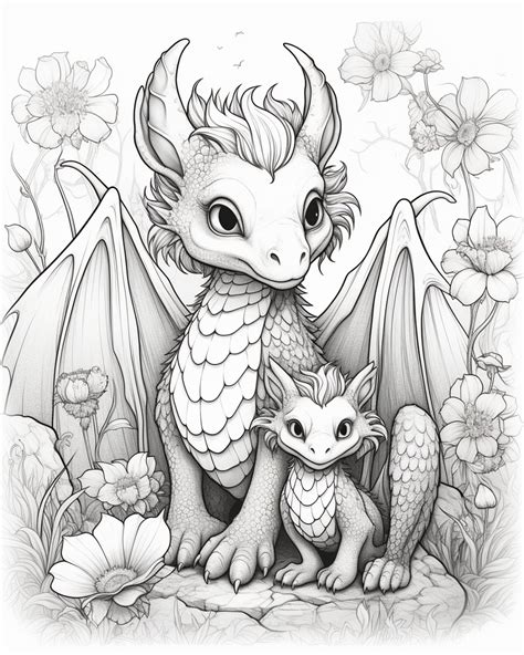 Beautiful Dragon Coloring Pages