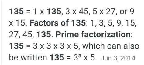 prime factors of 135 and 180 - Brainly.in