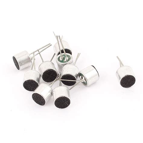 10 Pcs 6mm x 5mm Through Hole MIC Electret Microphone Condenser Pickup ...