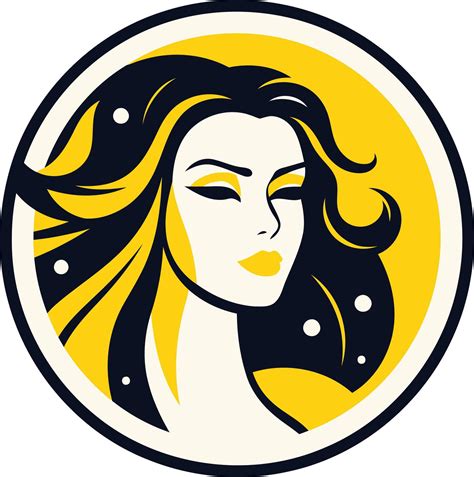 Stylish and elegant logo featuring a woman's face with flowing hair ...