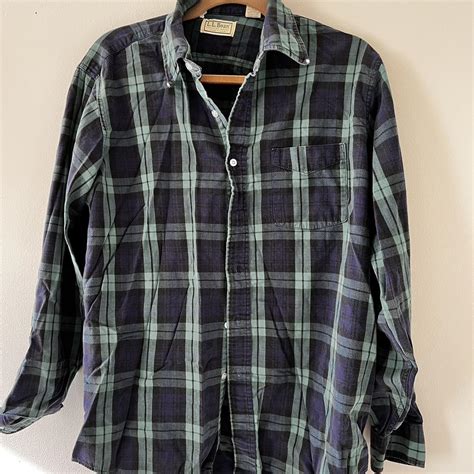Men’s Vintage LL Bean Flannel Shirt Plaid Size Large... - Depop