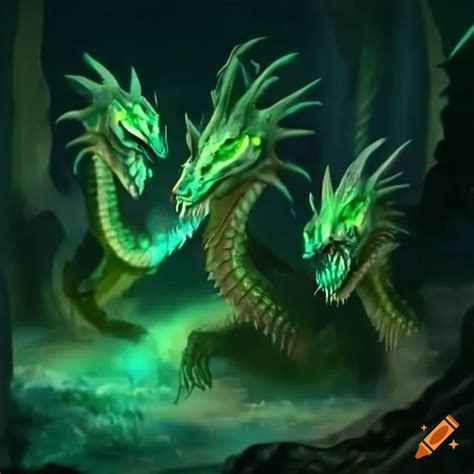 Creatures of sonaria Sar'Hingaro three headed hydra dragon in a green ...