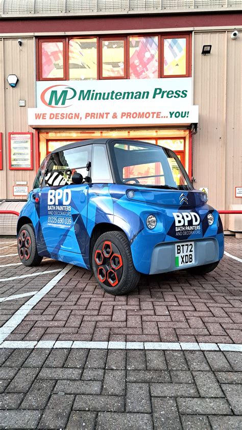 Minuteman Press Bath tackles unusual car wrap project with Drytac Polar ...