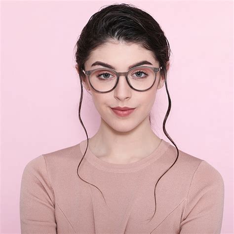 Blue Block Phone & Computer Glasses: Grey Transparent Full Rim Round ...