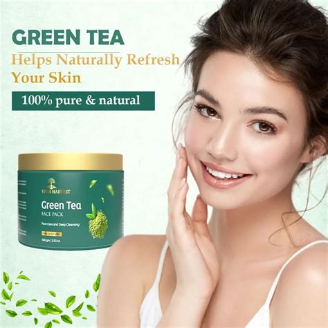 Green Tea Face Pack for Dark Spots & Cleansing - 100gm