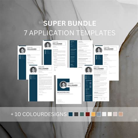7-piece Application Template - MS Word and MAC Pages - Resume Template ...