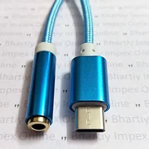 NWTN® - Blue color Nylon Braided CDLA Type-C to 3.5 mm Aux / Stereo ...