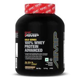 Buy GNC AMP Gold Series 100% Whey Protein Advanced Double Rich ...