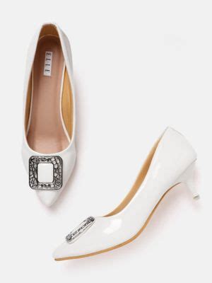 Buy ELLE White Women Slip On Pumps Online