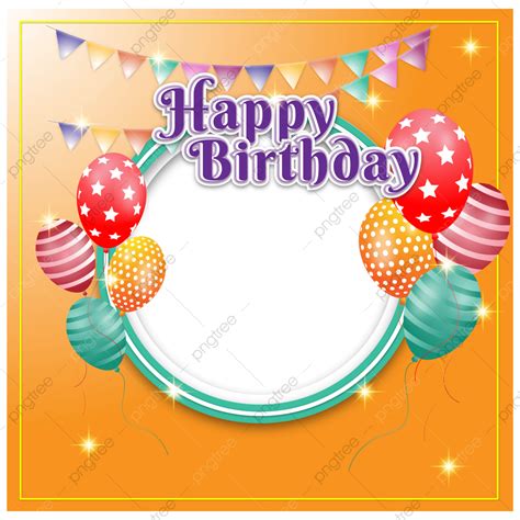 Sosial Media Vector Design Images, Twibbon Selamat Ulang Tahun Warna ...