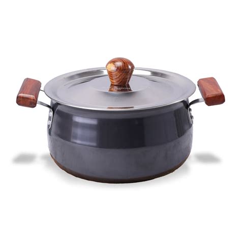 Wonderchef Ebony Hard Anodized 24cm Kadhai with Lid