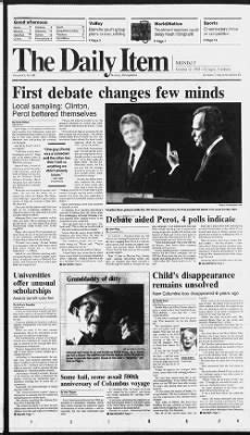 The Daily Item from Sunbury, Pennsylvania on October 12, 1992 · 1