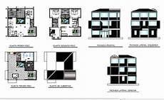 awesome sketch plan for 3 three story house all sided elevation and floor plan cad awesome sketch plan for 3 three story house all sided elevation and floor plan cad
