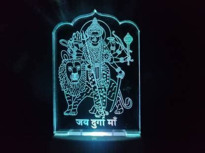 Red Robin DURGA MAA Acrylic 3D Illusion RGB 7 Auto Colour Changing LED ...
