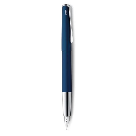 Lamy Studio Fountain Pen | Matt Dark Blue Lacquer Finish | Steel ...