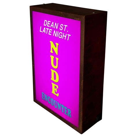 "Dean St. Late Night Nude Encounter" Vintage Light Box For Sale at 1stDibs