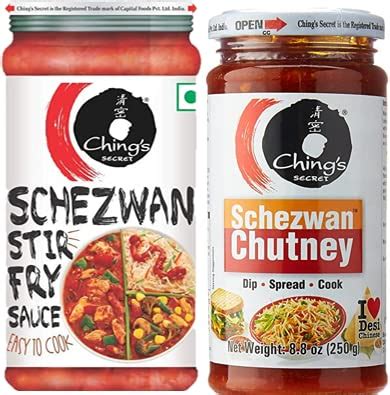 CHING'S SCHEZWAN STIR Fry Sauce 250G & SCHEZWAN Chutney 250G ( Pack of ...